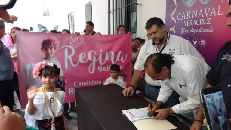 Se registra Regina como candidata a Reina Infantil del Carnaval de Veracruz 2020