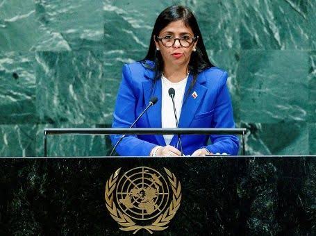 Diplomáticos abandonan sede de la ONU en pleno discurso de Delcy Rodríguez