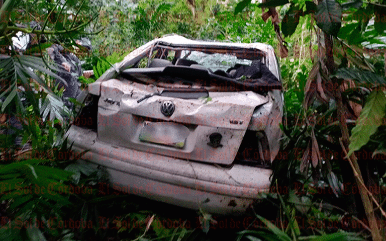 ¡Cae Jetta a barranco de 50 metros de profundidad!