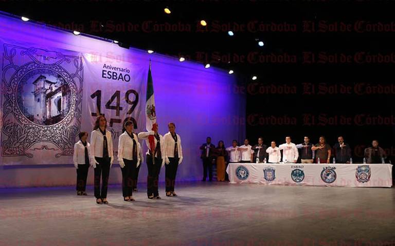 Conmemora ESBAO Córdoba su 149 aniversario, auditorio Manuel Suárez