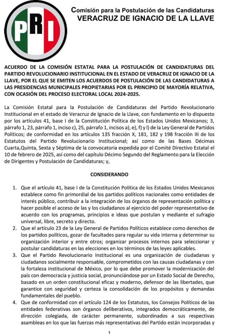 Postulaciones PRI el clarín veracruzano.